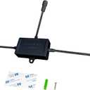 ASAHOM T-Splitter Compatible with Govee Permanent Outdoor Lights/Pro(Model: H705B, H705C, H706A, H706B, H706C) S1050 S1060, T-Splitter for Eufy Permanent Light E120, Black(Type B)