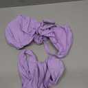 ZAFUL Women's Triangle Bikini Floral Ruffles Bow Tie Up Bikini Set Two Piece Swimsuit, S