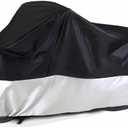 Motorcycle Covers, Outdoor Waterproof Motorbike Covers with Lock-Holes & Storage Bag, Fits up to 96.5" Motorcycles