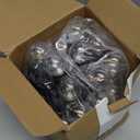 Brightown Outdoor String Lights, 50FT 25 G40 Bulbs Shatterproof Patio Lights, IP65 Waterproof Dimmable Hanging Connectable Globe LED Outdoor Lights for Backyard, Bistro, Porch, Deck, Balcony (Black)