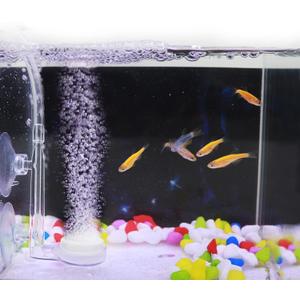 2 x Aquarium Air Stone,1.4 Inch Fish Tank Nano Bubble Stone Kit with Check Valve and Control Valve Quiet Extremely High Dissolved Oxygen Diffuser Makes Extremely Tiny Bubbles for Betta Fish,Shrimp