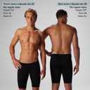 Speedo Mens Swimsuit Jammer Endurance+ Solid USA Adult (Black, M)