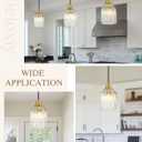 3-Pack Modern Pendant Light Fixtures, Kitchen Island Hanging Light Pendant Lighting Fixture with Glass Lampshade for Bedroom Living Room Kitchen