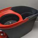 O-Cedar EasyWring Microfiber Spin Mop, Bucket Floor Cleaning System, Red, Gray, Standard