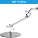 Lordear Shower Head Extension Arm 11 Inch Chrome,Adjustable Shower Arm Extension,Solid Stainless Steel Shower Extender for ShowerHead,Showerhead Extender With Universal Connection