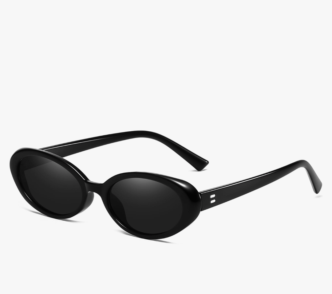 Retro Oval Sunglasses for Women Men Fashion Small Oval Sunglasses 90s Vintage Shades