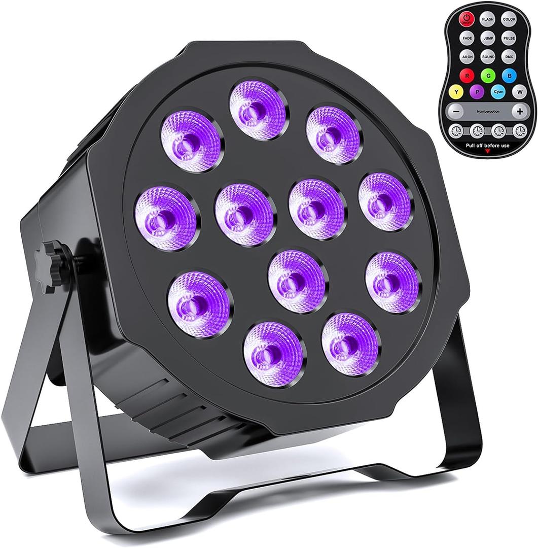 Rechargeable Par Lights Uplights RGBWA+UV 6-in-1 LED Battery Powered Stage Lights, HOLDLAMP DJ Lights Sound Activated with Remote & DMX Control for Festival Party Event Wedding Bar Church