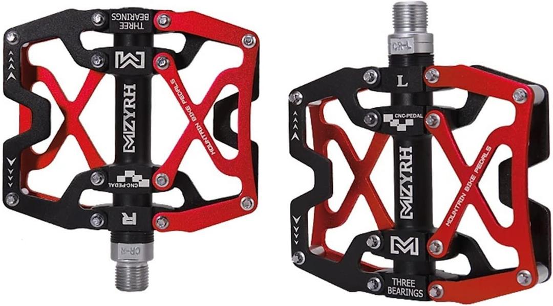 MTB Bicycle Pedals Ultralight Aluminium Alloy 3 Bearings 14 Colors Waterproof Bicycle Parts Y06 Y08 Replacement Upgrade Accessories (Color : F)