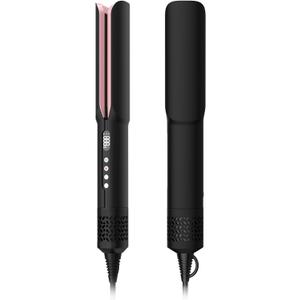 Hair Straightener - 2 in 1 Wet to Dry Hair Dryer and Straightener with High-Speed Airflow + Rapid Heat-Up + Customizable Temperature + LCD Display & Auto Shut-Off + No Heat Damage (Matte Black)