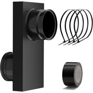 Upgraded 84049 Periscope Dryer Vent, 0-5" Adjustable Periscope Dryer Vent Kit, Clothes Dryer Replacement Vents Tight Space for Laundry Room with Aluminum Foil Tape and 4 Nylon Ties