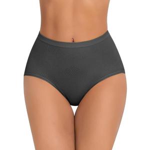 USEASY Shapewear for Women Tummy Control Panties Lace High Waist Seamless Tummy Control Shapewear Black M