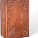 S'vaav's Beautiful Handcrafted Made Wooden Urn Box | Holding Capacity Upto 60 Cubic Inch | for Human Ashes, Cremation Funeral & Decorative Urn Box (Pack of 1, Mahogany, Size: Medium)