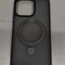 TORRAS Magnetic Ostand for iPhone 15 Pro Max Case, Military Grade Drop Tested, Compatible with MagSafe, Built in Kickstand, Translucent Slim Back Soft Edge 6.7 inch 2023, Frost Black