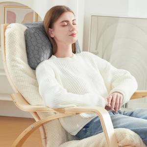 SUPA MODERN Adjustable Headrest Pillow for Recliners and Armchairs - Non-Slip Cooling Shredded Memory Foam Cushion for Neck Support and Pain Relief (Medium, Grey)
