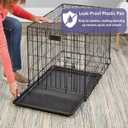 MidWest Homes for Pets 24-Inch iCrate for Small Breeds, 12-20 lbs, Single Door Folding Dog Crate with Divider Panel, Leak-Proof Tray & Secure Latch, Portable, Durable & Easy to Assemble
