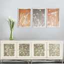 3Pcs Vintage Boho Wildflower Canvas Wall Art Neutral Rustic Floral Bird Painting Picture Wall Decor Farmhouse MinimalistPoster Print Artwork for Living Room Bedroom Study kitchen Home Decoration