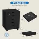 OLIXIS 5 Drawer File Cabinet with Wheels, Under Desk Storage Printer Stand