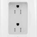 Bryant Electric RR1510W Box Mount 1-Gang Recessed TV Connection Outlet Plate with 15 Amp 125V Tamper-Resistant Duplex Receptacle, White