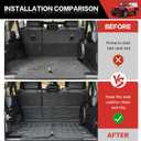 Cargo Liner with Seat Back Cover Fit for 2018-2025 Jeep Wrangler JL Unlimited 4 Door 4X4, Cargo Mat TPE Seat Back Protector for 2024 Jeep Wrangler JL/JLU Accessories(Cargo Mat+ Backrest Mats)