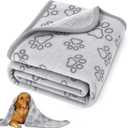 42" x 30" Dog Blankets for Medium Dogs, Cat, Premium Soft Dog Blankets for Small Dog Washable, Puppy Blanket Dogs Essentials for Puppies (Grey)
