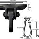 ABUSA Heavy Duty Black Swing Hangers Screws Bolts Included Over 5000 lb Capacity Playground Porch Yoga Seat Trapeze Wooden Sets Indoor Outdoor 2 Pack