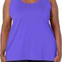 Hanes Comfortblend Women's Cooldri Performance Scoopneck Tank Top (1X, Petal Purple)
