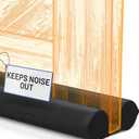 Everlasting Comfort Under Door Draft Stopper - Under Door Sound Blocker, Soundproofing, Blocks Cold Air, Hot Air & Noise, Easy Install, No Adhesive - Gap Filler , Sound Proof Bottom Seal 30"-36"