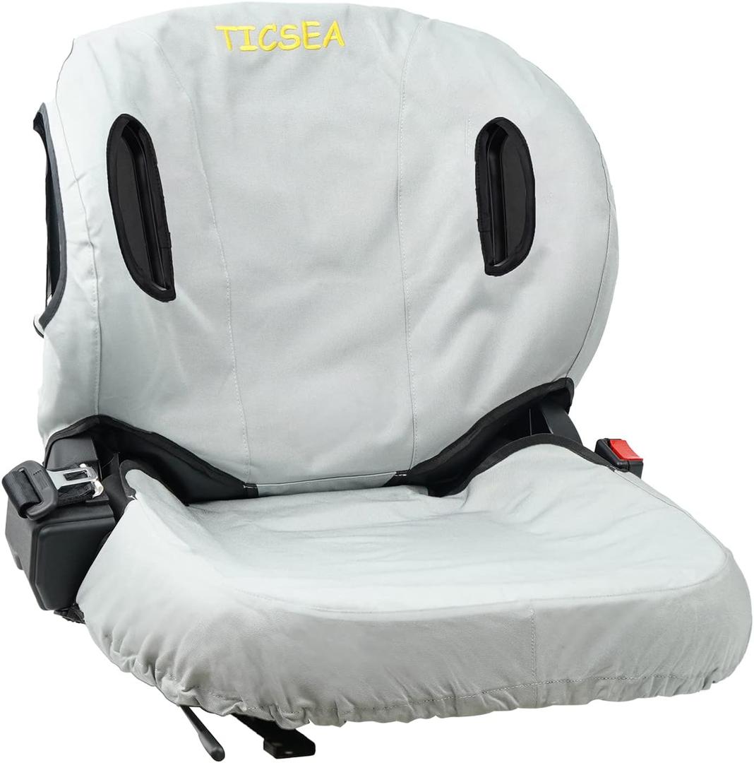 Forklift Tractor Seat Cover, 600D Oxford Cloth Weatherproof Durable Seat Cover for Toyota Forklift Seat Backrests 22" H, Approx 20" W