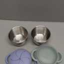 Elk and Friends Stainless Steel Snack Cups | Removable Silicone Food Catcher and Travel Lid | Spill-Proof Snack Containers for Baby, Toddler, Kids | Dishwasher Safe | 2 Pack