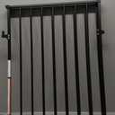 Babelio 26-43" No Bottom Bar Baby Gate for Babies, Elders and Pets, 2-in-1 Hardware Mount Dog Gate for The House, Stairs and Doorways, with Large Walk Thru Door, Black (26-43" W, 28" H)