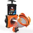 Camco Rhino Blaster RV Tank Rinser with Gate Valve & Backflow Preventer RV Accessories for Waste Tank Cleaning - Essential Camper Supplies for Odor Control and Sensor Maintenance - (39086)