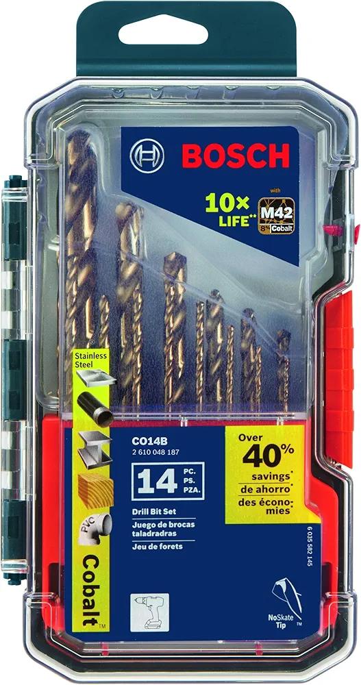 Bosch CO14B 14 Pc. Cobalt M42 Drill Bit Set