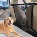 Car Dog Net Barrier, 21 x 21 in Adjustable Mesh Obstacle Car Dog Barrier Net Car Back Seat Pet Fence Car Pet Isolation Protective Network, Easy to Install and Clean