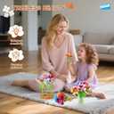 LELESUN DIY Fabric Flower Bouquets Toys, Craft Kits Toys for Kids, Flowers Market Toy, Arts & Crafts for Girls Ages 4 5 6 7 8Educational Activity Preschool, Christmas Birthday Gift for Toddler