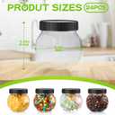 Tradder 24 Pcs Plastic Candy Jars with Lids 8.5 oz Wide Mouth Candy Containers Bulk for Cookie Buffet Coffee Party Laundry Kitchen