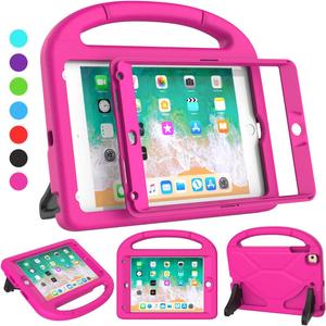 SUPLIK Kids Case for iPad Mini 4/5 (7.9"), Built-in Screen Protector Durable Shockproof Protective Cover with Handle Stand for 7.9 inch Apple iPad Mini 4th/5th Generation, Pink