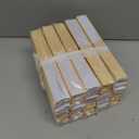 Sepwedd 50pcs White Paper Hand Fan Bamboo Folding,Handheld Paper Folded for Wedding Party and Home Decoration
