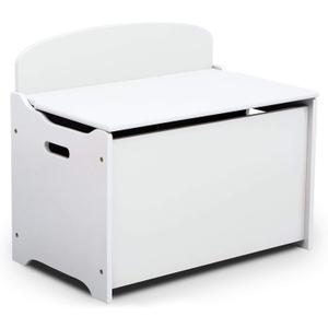 Delta Children MySize Deluxe Toy Box, Bianca White 23.5”W x 14.25”D x 21”H