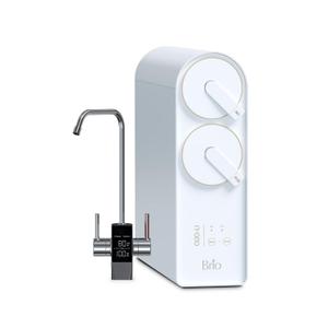 Brio Reverse Osmosis Water Filtration System, 700 GPD, 2:1 Pure to Drain, Tank-Less, Under Sink Faucet Mount (White)