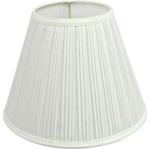 Aspen Creative 59101A, Transitional Pleated Empire UNO Lamp Shade, Off White, 5" Top x 10" Bottom x 8" Slant Height, Slip UNO 33mm