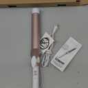 Conair Double Ceramic 1 -Inch Long Barrel Curling Iron, 1 -Inch Barrel Creates Soft Waves, Hair Waver for Use on Medium & Long Hair, White/Rose Gold