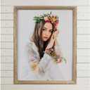 8x10 Wooden Picture Frame Rustic Distressed White Photo Frame with Glass Cover Ready to Table Top and Wall Mounting