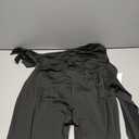 CXXQ Sexy 2 Piece Outfits Off Shoulder Self Tie Crop Tops and Capri Legging Set Tracksuits Clubwear (Black)