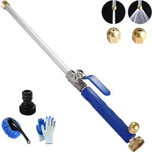 High Pressure Washer, 2-in-1 High Pressure Power Washer, Jet Sono Power Washer, High Pressure Hose Nozzle with 2 Jet Different Nozzle and Hose Quick Connectors (Blue)