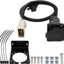 7 Way RV Trailer Hitch Tow Jumper Wiring Receptacle Plug Adapter Harness Kit for Tesla Model Y 2020-2022 16 PIN Connector 1534249-00-A-003