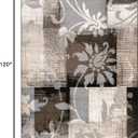 Superior Indoor Area Rug, Jute Backed, Perfect for Office, Living/Dining Room, Bedroom, Kitchen, Hallway, Entryway, Floor, Modern Floral Patchwork Decor, Pastiche Collection, 8' x 10', Beige