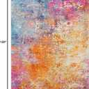 Lahome Modern Abstract Washable Living Room Rug, Colorful 8x10 Area Rugs for Bedroom Girls Kids Non Slip Low Pile, Large Soft Indoor Accent Carpet for Dining Room Table Home Decor