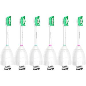 Aoremon Replacement Toothbrush Heads for Philips Sonicare E-Series Essence HX7022/66 and other Screw-on Electric Toothbrush Model, 6 Pack (Green)