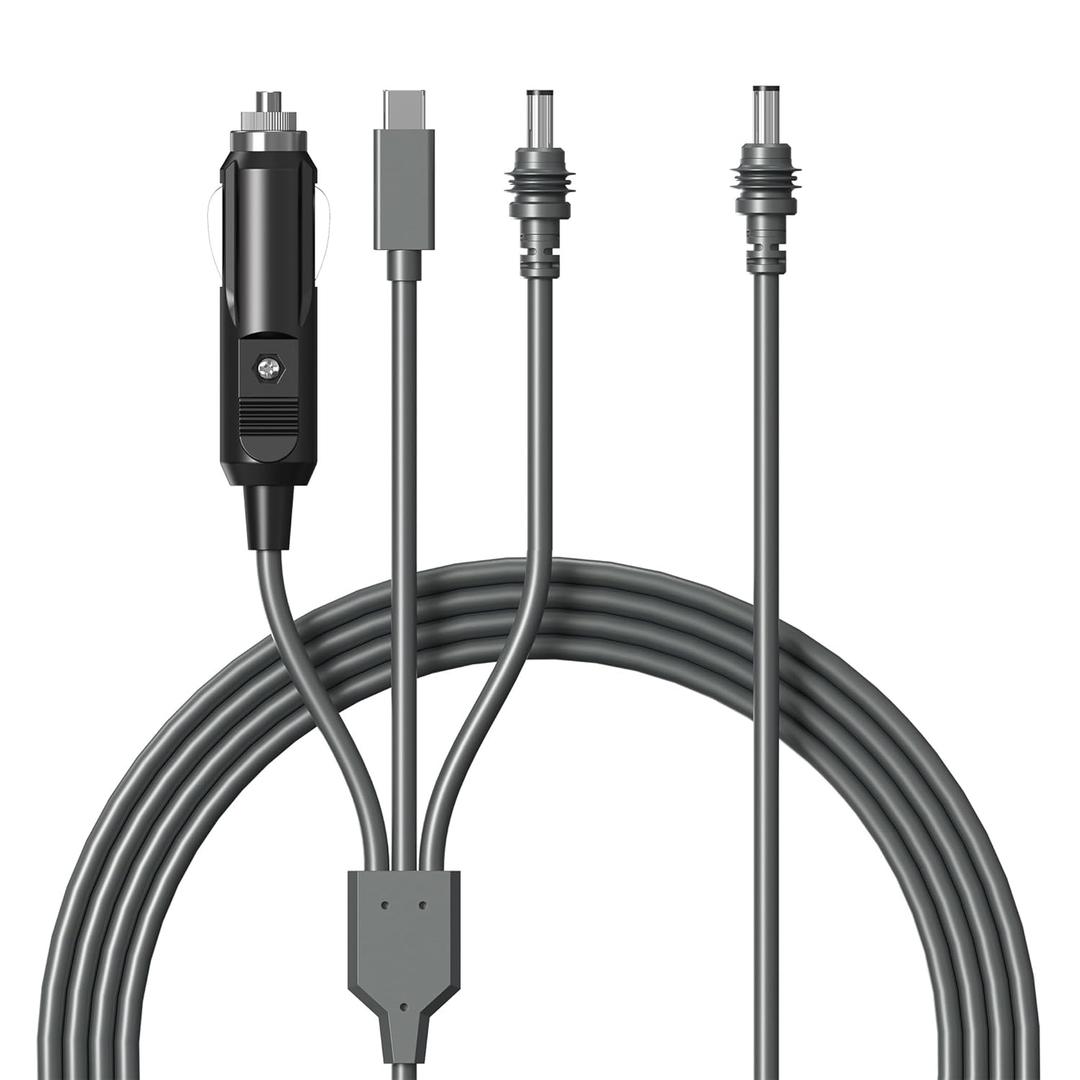 Hugener 3 in 1 Starlink Mini Cable 10FT/ 3M, High-Speed USB C/Car Charger/DC to DC Replacement Cable for Starlink Mini Power, Waterproof Extension Power Cable Accessories