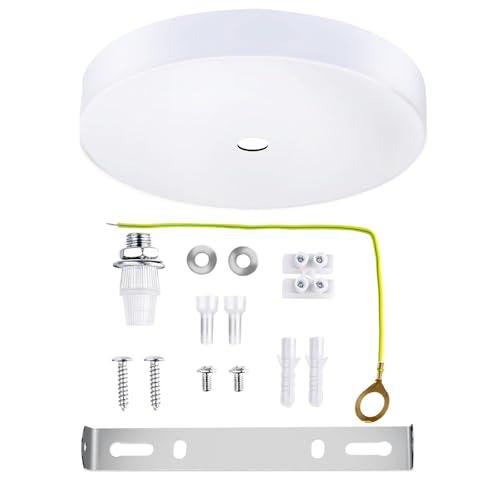 Arturesthome 5.9" White Ceiling Plate Light Kit Rewind Single Hole with Hardware,Ceiling Canopy for Pendant Lighting or Chandelier,Easier to Install Than Standard Canopies